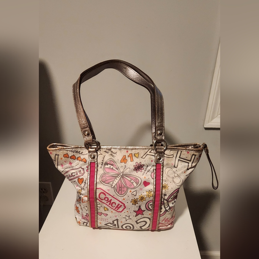 Coach Multicolor Graphic Tote Bag